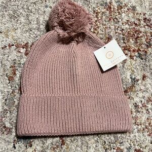 Pink Knit Pom-Pom Beanie for Kids